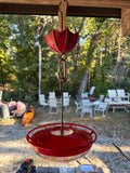 Hummingbird Feeder w/Small Bird Watering Umbrella Hanger