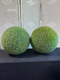 Pair of Faux Boxwood Decorative Topiary Spheres (B)