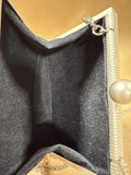 Small Silver Metal Formal Clutch