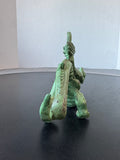 Green Cast Iron Asian Dancing Dragon Sculpture