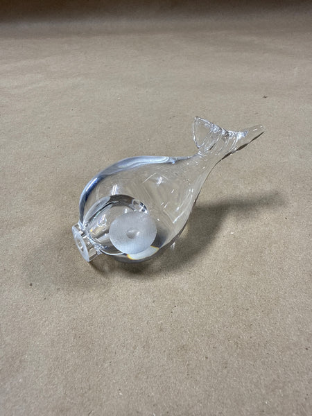 (C) Glass Whale Paper Weight