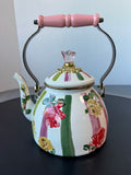 MacKenzie Childs Garden Gala Floral Tea Kettle