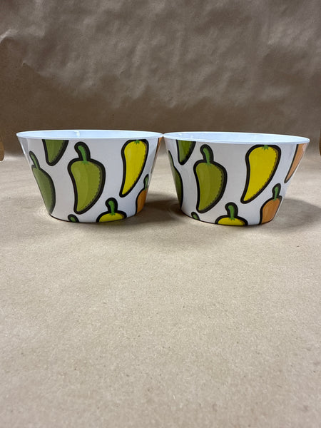 (D) Hutzler Pepper Melamine Bowl — Set Of 2