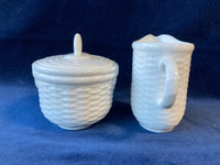 Wedgewood Nantucket Basket Bone Creamer & Sugar Dish Set