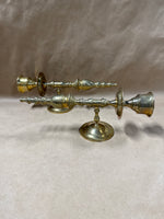 Pair Of Wall Brass Candle Sconces