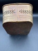 (B) Brass Basket With Curved Handle