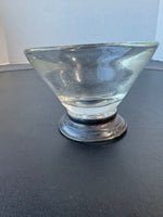 Glass Dessert Bowl with Sterling Silver Pedestal