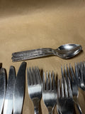 Lot Of Assorted Floral Silverware — 32 Pieces