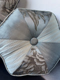 Trio of Matching Dusty Blue Throw Pillows