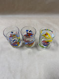 3 Vintage McDonalds Juice Glasses