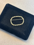 Tiffany 14K Gold Braided Oval Brooch - 4.79g