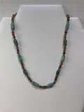 Tiger Eye & Turquoise Tone Necklace