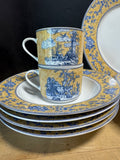 19-Piece American Atelier 5076 English Toile Blue China Set