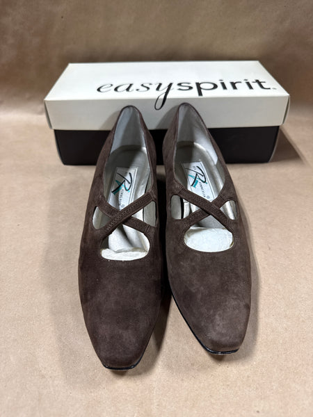 (A) Women’s Ros Hommerson Brown Leather Short Heels SIZE 9