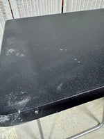 Black Top Metal Folding Task Table