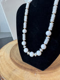 White Vintage Beaded Necklace