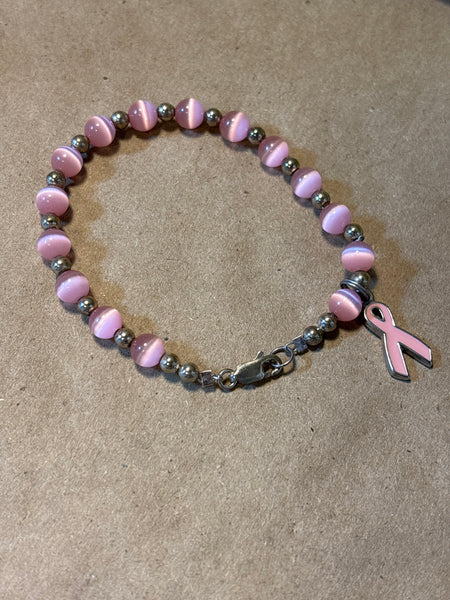 Pink Breast Cancer Awareness Bracelet