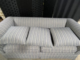 Blue/Tan Stripe Sofa***HEAVY ITEM***READ DETAILS ON PICK UP POLICY***
