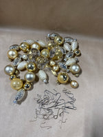 Lot Of Gold Ornaments With Hooks — 35 Ornaments