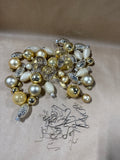 Lot Of Gold Ornaments With Hooks — 35 Ornaments