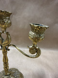 Brass 3 Candelabra With Birds