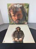 Pair of Kris Kristofferson Vintage LP Vinyl (H)