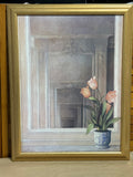 Tulips in Mirror Print by Villeneuve; Signed