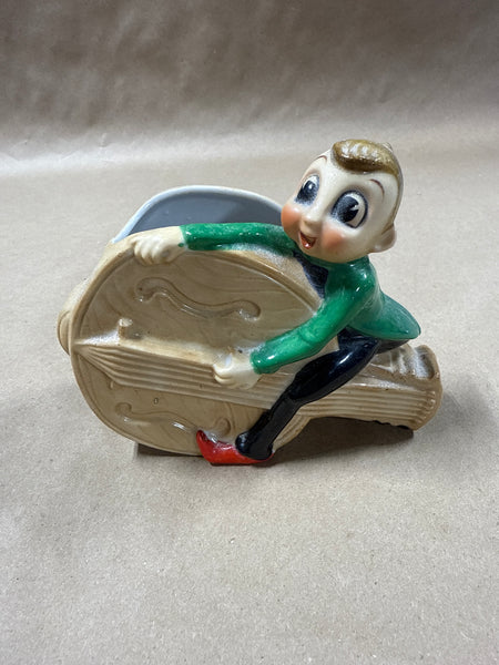 (B) ACME Ceramic Pixie Elf Tree Stump Planter