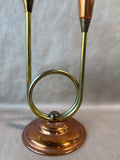 Copper And Brass Double Candle Stick Holder