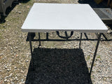 Lifetime Plastic Folding Table, 34"x34", 30"H.