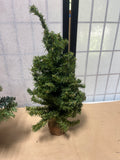 Faux Table Top Decorative Christmas Trees, 17"H, 24"H