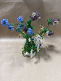 Beaded Floral Bouquet In Flower Frog