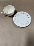 Hartley Greens Leeds Pottery England Royal Creamware Reticulated Open Lace Saucer with Twist Handle Teacup // 4 Available// PRICED INDIVIDUALLY AT $45 EACH