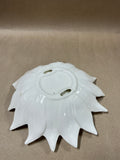 White Poinsettia Flower Wall Hanging Or Trinket Dish