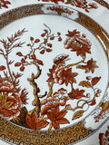 (A) Spode Copeland England Rust Orange India Tree Dinner Plate with Old Backstamp (8 AVAILABLE—PRICED INDIVIDUALLY AT $95 EACH)