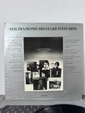 Neil Diamond His 12 Greatest Hits Vintage LP Vinyl (P)
