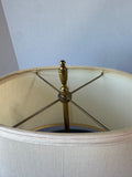 Brass & Marble French Country Style 3-Way Bouillotte Lamp (WORKS)