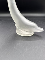 Frosted Dolphin Perfume Bottle With Gold Tail — By Avon