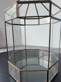 Glass & Brass Vintage Octagonal Terrarium