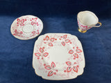 Clarence Bone China Pink Tea Trio