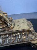 Pair of Louis XVI Gilt Bronze Vintage Andirons AS IS (READ DESCRIPTION CAREFULLY)