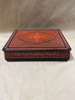 Black And Orange Japanese Lacquer Writing Box