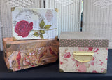 Trio of Birds & Flowers Decorative Storage Boxes