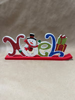 Pair Of Christmas Holiday Signs “Noel” “Hohoho”