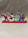 Pair Of Christmas Holiday Signs “Noel” “Hohoho”