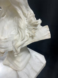 Art Nouveaux Marble Bust with Marble Pedestal***HEAVY ITEM***READ DETAILS ON PICK UP POLICY***