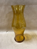 Amber Colored Colonial Williamsburg Style Hurricane Glass