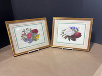 Floral Prints, Gold Tone Frames (2)