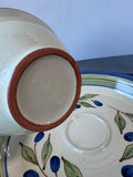 2-Piece Molde Portugal Olive Tree Ceramic Chip & Dip Platter