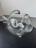 Clear Blown Glass Open Mouth Fish Decor AS IS (READ DESCRIPTION CAREFULLY)